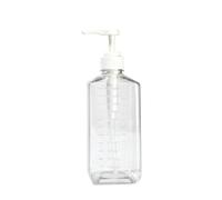 Woideklu Dispenser Sciroppo Bottiglia Contenitore Dosatore per Condimenti Pompa Manuale in Plastica Trasparente con Testa Orizzontale E Riempimento Senza, 5cc+1200ml, 5cc Pressa Standard