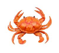 Woideklu Granchio Finto Giocattolo Granchio Realistico Modellino Crostaceo Animale con Emissione in Pvc Morbido per Scherzi Giorno Spettacoli Tematici Educazione Sensoriale Regalo