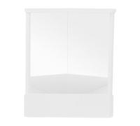 Woideklu Makeup Mirror Da Appoggio con Specchio Cosmetico a Immagine Non Invertita Supporto Antiscivolo E Superficie Liscia Adatto per Donne E Ra, Bianco