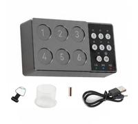 Woideklu Miscelatore Elettrico Miscelatore Vernice Agitatore Colore Agitatore Inchiostro Portatile Automatico a Sei Postazioni per Bottiglie E Bicchieri Adatto, Array, Grigio Chiaro