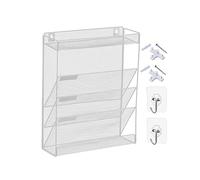 Woideklu Porta Documenti Metallo con Vasche Oblique Organizzatore Parete Multilivello Supporto File Verticale Salvaspazio Portariviste Mesh Metallico Casa, Stile d