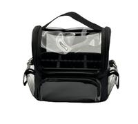 Woideklu Portacosmetici con Dire Regolabile Portatile Organizer da Bagno con Scomparti Cerniera Strutturato Beauty Case per Routine Quotidiana