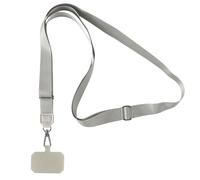 Woijrly Cordino per Cellulare Telefono Universale Tracolla Regolabile Rimovibile Collana Collo Catena Laccio per Cellulare e Patch Telefono per Maggior Parte Smartphone IPhone Samsung Xiaomi, Grigio