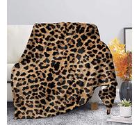 Woisttop Coperta morbida e morbida e accogliente con stampa leopardata coperta coperta coperta per divano letto divano per la decorazione domestica