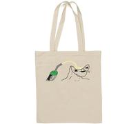 Wojak Meme Petrol Head Brainless Gasoline Natural Cotton Tote Bag Bianco