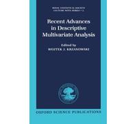 Wojtek J. Krzan Recent Advances in Descriptive Multivariate A (Copertina rigida)
