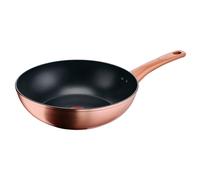 WOK ANTIADERENTE Ø 28 CM ROSÉ RIVESTIMENTO TITANIUM INDICATORE DI CALORE THERMO