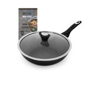 Wok antiaderente 28 cm Collection nera - con coperchio nero