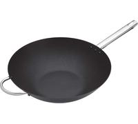 WOK ANTIADERENTE ACCIAIO AL CARBONIO 8 LITRI 35,5 CM PADELLA PROFESSIONALE PER C