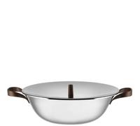 Alessi edo Wok con Manici, Acciaio, Marrone