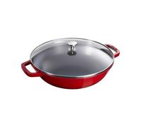 Specialities Wok con coperchio in vetro rotondo - 30 cm, ciliegia