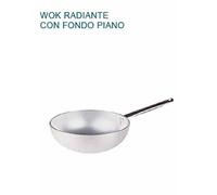 WOK FONDO SVASATO Alluminio 5 Ø 28 X10,5H Radiante Professionale Pentole Agnelli