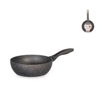 Wok H&H Un Manico Antiaderente Stone Per Induzione Colore Grigio 20Cm