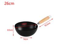 Wok in ghisa 26 cm - Pentola da cucina in ferro battuto per uso singo