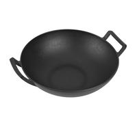 Wok in ghisa, 36 cm, piastra per barbecue, compatibile con barbecue a bollitore, perfetta per cucinare e grigliare all'aperto