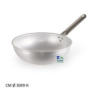 WOK PADELLA SALTAPASTA IN ALLUMINIO PROFESSIONALE CON MANICO IN ACCIAIO