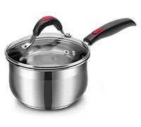 Wok Pentola per Zuppa Pentola per Cottura Pentola per Latte in Acciaio Inossidabile Pentola Antiaderente Addensata Fornello A Induzione A Gas Adatto per Pentole (Dimensioni : 16cm) (OneColor 16cm)