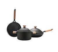 Wok - Set di tre pentole per friggere e cucinare tutti i giorni