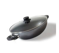 Wok STONELINE 32 cm, con coperchio, in alluminio fuso, padella wok