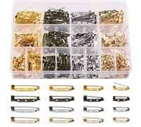 Wokape 320 pezzi 4/5 "1" 6/5" 7/5" 4 colori spilla tono pin backs assortimento, perni di bloccaggio posteriori di sicurezza pin back tono tono pin back blocco di sicurezza per fare corpetto tag nome