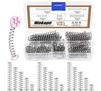 Wokape Kit di 100 molle a compressione assortite 5 misure mini molle a compressione in acciaio inox per riparazioni in negozio e casa diametro filo 06 mm diametro 8 mm lunghezza 10 20 30 40 50 mm