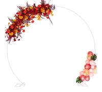 Wokceer Arco Matrimoniale 2,6m Supporto Rotondo per Sfondo Struttura ad Arco Circolare in Metallo per Palloncini per Cerimonia di Matrimonio Festa di Compleanno Addio al Nubilato Anniversario