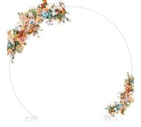 Wokceer Supporto per archi nuziali 2,8m Supporto per telaio ad arco a palloncino Supporto ad arco rotondo Arco circolare in metallo dorato per la festa di compleanno Cerimonia nuziale Anniversario
