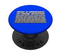 Woke è consapevolezza dell'ingiustizia sociale | Awake Politics PopSockets PopGrip Adesivo