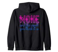 Woke Isn't The Insult You Think it is Bi Flowers Bisexual Felpa con Cappuccio