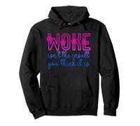Woke Isn't The Insult You Think it is Bi Flowers Bisexual Felpa con Cappuccio