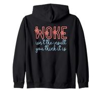 Woke Isn't The Insult You Think it is Retro Flowers Vintage Felpa con Cappuccio