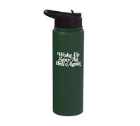 Woke Up Sexy As Hell Again Divertente Grafica Vintage Stainless Steel Insulated Water Bottle