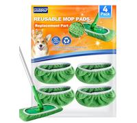 WOKEEPOW 4 Cuffietta in Microfibra per Swiffer Mocio Lavapavimenti, in Microfibra Corallina, Adatti per Swiffer Sweeper, Utilizzabile Sia Asciutto Che Bagnato, Ideale per Swiffer Panni Catturapolvere