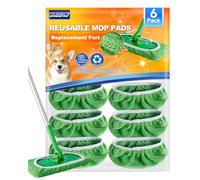 WOKEEPOW 6 Panni Riutilizzabili per Swiffer Lavapavimenti, In Microfibra Corallina - Alta Assorbenza, Ideali per Swiffer Panni Catturapolvere, Ottimo Effetto Pulente, per Swiffer Sweeper