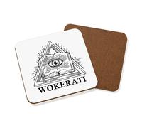 Wokerati Logo Sottobicchiere Anti- Crescita Coalizione Woke Scherzo Divertente