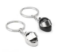 WOKICOR 2 pezzi portachiavi casco moto 3D - casco mini in motorrad helm schlüsselanhänger biker gift keychain motorrad helm geschenkidee - stile moto retrò per motociclisti