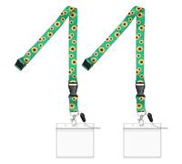 WOKICOR 2PCS Girasole Cordini per Badge, Disabili Girasole Cordino,Girasole Cordino, Porta Tesserino Girasole Collo, per Mostre, Materiale Scolastico, Tessere Identificative del Personale