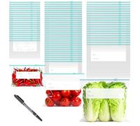 WOKICOR Sacchetti freezer riutilizzabili 70 pezzi, sacchetti zip ermetici alimenti senza BPA, sacchetti richiudibili trasparenti stand up per congelatore, cucina, carne, verdure, liquidi