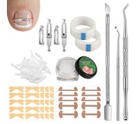 WOKICOR Set di 213 pezzi per unghie incarnite, patch di correzione per unghie dei piedi, pinze per unghie dei piedi, set per la cura dei piedi con tagliaunghie, cerotti e cuscinetti per la cura delle
