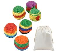 WOKICOR Set di 6 palline da giocoliere per bambini, colorate e divertenti, per bambini, palline da giocoleria, morbide e ideali per giochi da circo e palla, morbide e sicure, perfette per principianti