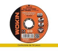 cf. 50 DISCO ABRASIVO TAGLIO FERRO PIANO 760 WOKIN MM 115X22,2 H.MM 1 760011