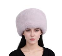 Wokuaile Cappello Colbacco Invernale Donna Cappello in Pelliccia Sintetica Stile Cosacco Russo Grigio Chiaro
