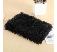 Wokuaile Coperta Cane Lavabile Morbido Coperta Gatto Soffice Caldo Doppia Faccia per Cani, Gatti, Conigli e Altri Animali Domestici Nero, 36 x 56 cm