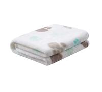Wokuaile Coperta per Cani Gatti Calda Lavabile Morbidocoperta in Pile con Stampa a Zampa per Cani, Gatti, Conigli e Altri Animali Domestici Bianco, 40 x 60 cm