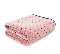 Wokuaile Grandi Coperte in Morbido Pile per Cani Gatti Coperte Calda Flanella Lavabile Soffice per Animali Domestici di Piccola e Media Taglia Rosa, 52 x 76 cm
