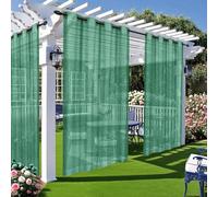 Wokuaile Tende da Sole per Esterno 2 Pezzi Tenda per Esterni in Voile Impermeabile per Giardino, Cortile, verde, 132x213cm