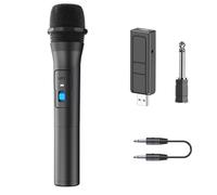 Wokyo Microfono senza fili portatile portatile Karaoke Mic altoparlante registratore in plastica ABS professionale universale USB reception microfono per karaoke chiesa discorso festa di nozze canto
