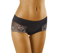Wolbar Culotte Femminili con Pizzo Bicolorato WB420, Nero,S