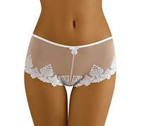 Wolbar Culotte Trasparenti con Ricami WB24, Bianco,L