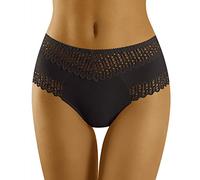 Wolbar Slip Femminile Liscio con Pizzo WB416, Nero,2XL